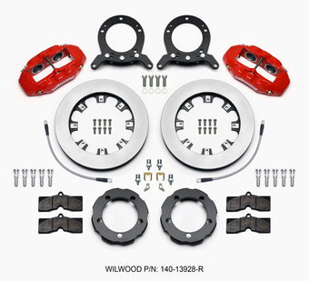 compare product Wilwood D8 Front Hat Kit 12.19in Rotor Red 76-77 Ford Bronco Dana 44 w/Lines