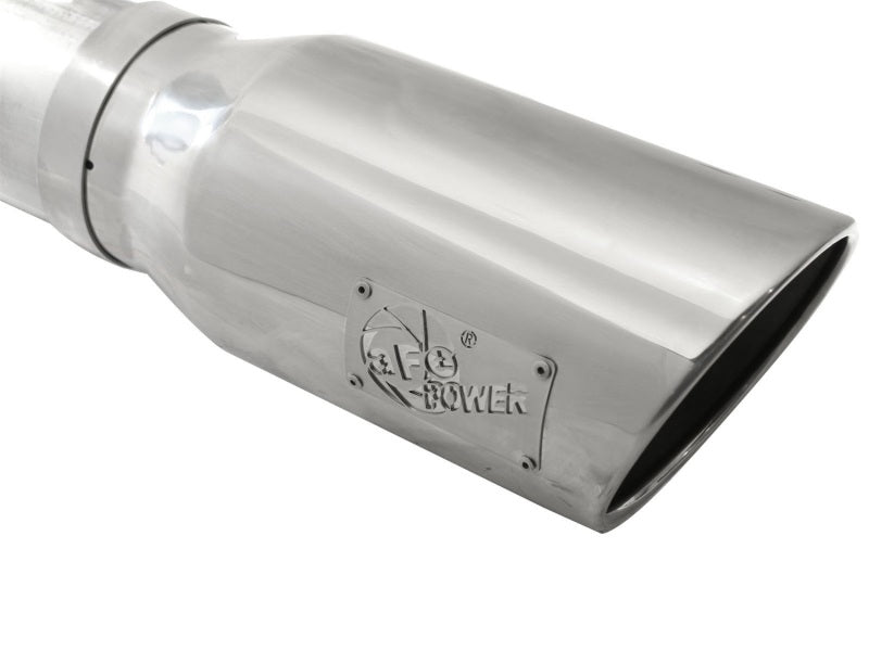 aFe Atlas Exhausts 5in DPF - Back Aluminized Steel Exhaust 2015 Ford Diesel V8 6.7L (td) Polished Tip - My Store