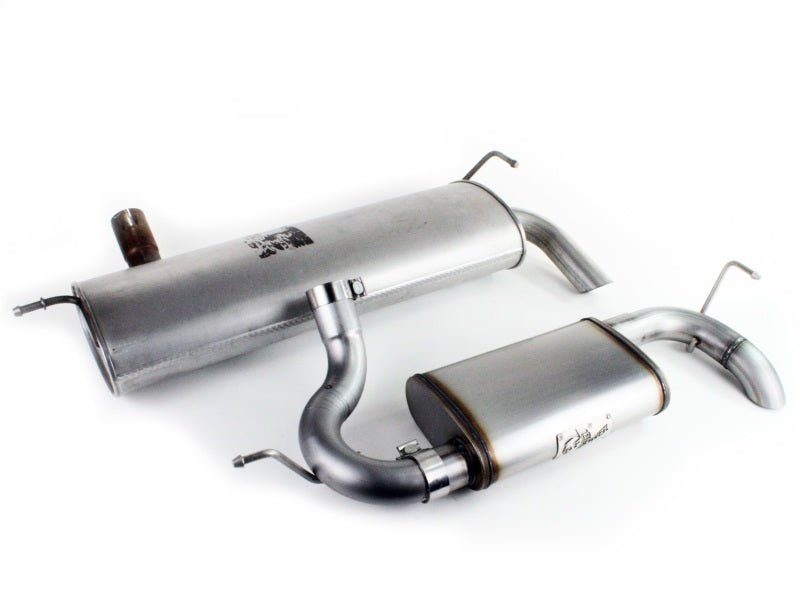 aFe MACHForce XP 07 - 17 Jeep Wrangler V6 - 3.6/3.8L 409 SS 2.5in Axle - Back Exhaust - My Store