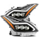 AlphaRex 08 - 13 Infiniti G37 Coupe SD NOVA LED Proj Headlights Plank Gloss Blk w/Activ Light/Seq Sig - My Store