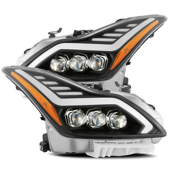 compare product AlphaRex 08-13 Infiniti G37 NOVA LED Proj Headlights Alpha Black w/Activ Light/Seq Signal/Switch DRL