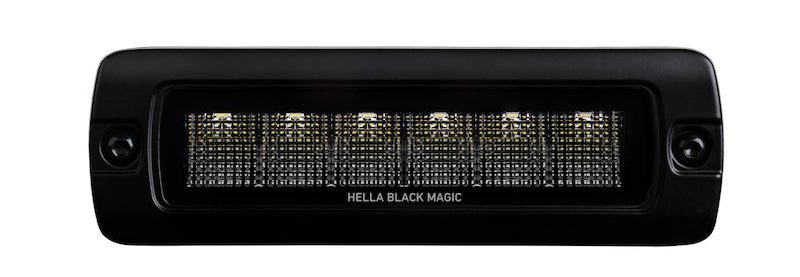 Hella Universal Black Magic 6 L.E.D. Flush Mount Mini Light Bar - Flood Beam - My Store