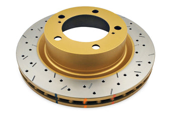 compare product DBA 07+ Toyota Landcruiser 200 Series Front Drilled and Slotted 4000 Series Rotor