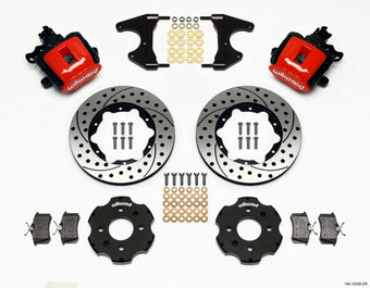 compare product Wilwood Combination Parking Brake Rear Kit 11.00in Drilled Red Civic / Integra Drum 2.46 Hub Offset