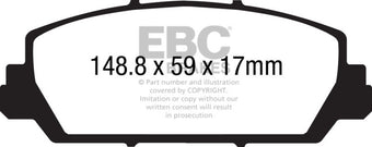 compare product EBC 12+ Acura RDX 3.5 Greenstuff Front Brake Pads
