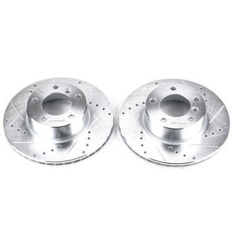 compare product Power Stop 01-03 BMW 525i Front Evolution Drilled & Slotted Rotors - Pair