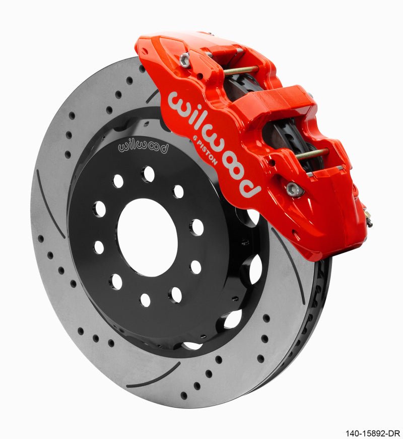 Wilwood 18 - 25 Jeep JL AERO6 Front Hat Kit 14.00 Red SRP w/Lines - My Store