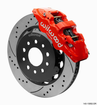 compare product Wilwood 18-25 Jeep JL AERO6 Front Hat Kit 14.00 Red SRP w/Lines