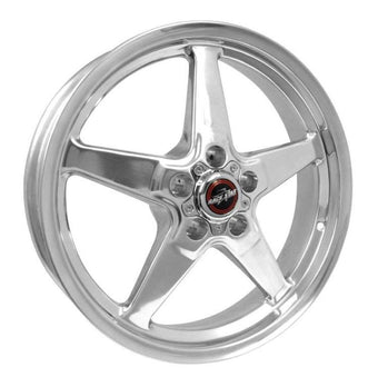 compare product Race Star 92 Drag Star 18x5.00 5x4.50bc 2.00bs Direct Drill Polished Wheel