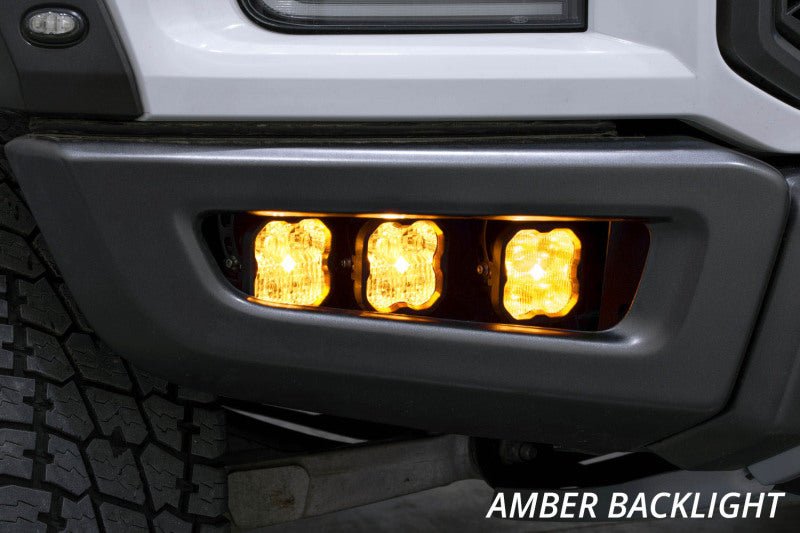 Diode Dynamics 17 - 20 Ford Raptor SS3 LED Fog Light Kit - Yellow Pro - My Store