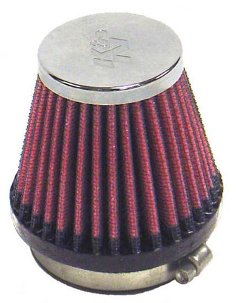 compare product K&N Universal Chrome Filter 2.125 in Flange ID / 3in Base OD / 2in Top OD / 2.75in Height