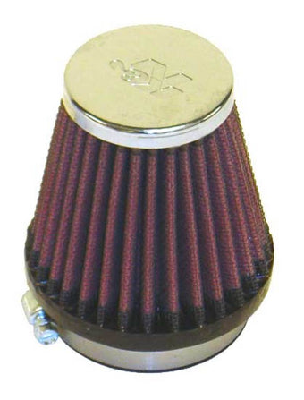 compare product K&N Universal Chrome Filter 2 1/8 inch FLG / 3 inch Bottom / 2 inch Top / 3 inch Height