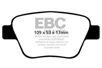 compare product EBC 10-13 Audi A3 2.0 Turbo (Bosch rear caliper) Ultimax2 Rear Brake Pads