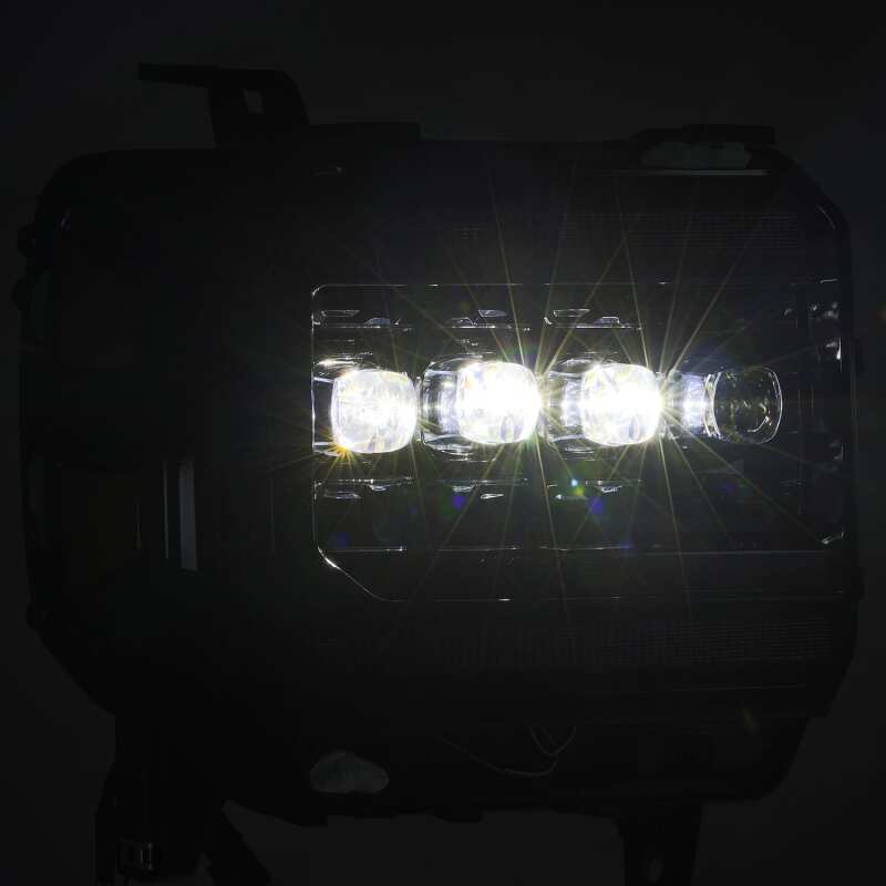 AlphaRex 14 - 18 GMC Sierra NOVA LED Proj Headlights Plnk Style Alpha Blk w/Activ Light/Seq Signal/DRL - My Store