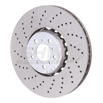 compare product SHW 15-18 BMW X5 M 4.4L Left Front Cross-Drilled Lightweight Brake Rotor (34112284901)