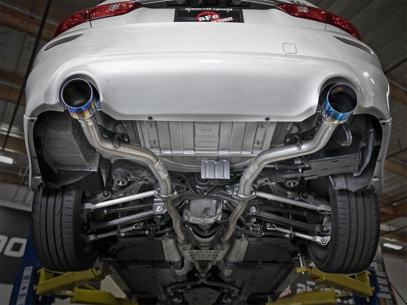 aFe Takeda 2.5in 304 SS Axle - Back Exhaust w/ Blue Flame Tips 16 - 18 Infiniti Q50 V6 - 3.0L (tt) - My Store
