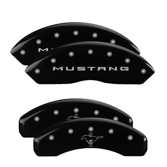 compare product MGP 4 Caliper Covers Engraved Front 2015/Mustang Engraved Rear 2015/Bar & Pony Black finish slvr ch