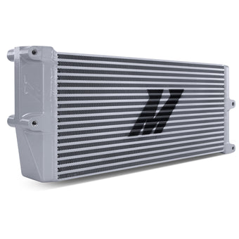 compare product Mishimoto Heavy-Duty Oil Cooler - 17in. Opposite-Side Outlets - Silver
