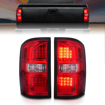 compare product ANZO 2014-2018 GMC Sierra LED Tail Lights Black Housing Red/Clear Lens