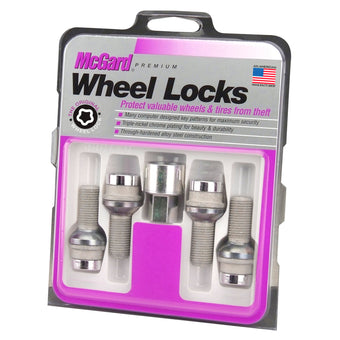 compare product McGard Wheel Lock Bolt Set - 4pk. (Radius Seat) M14X1.5 / 19mm Hex / 35.4mm Shank Length - Chrome