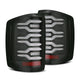 AlphaRex 14 - 18 Chevrolet Silverado Luxx - Series LED Tail Lights Black w/Activ Light/Seq Signal - My Store