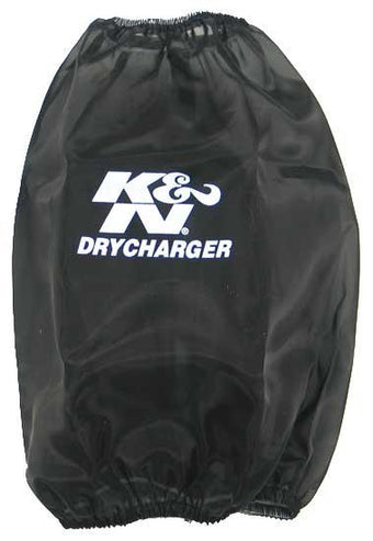 compare product K&N Round Tapered Drycharger Air Filter Wrap-Black 7.5in Base ID x 4.5in Top ID x 9in H