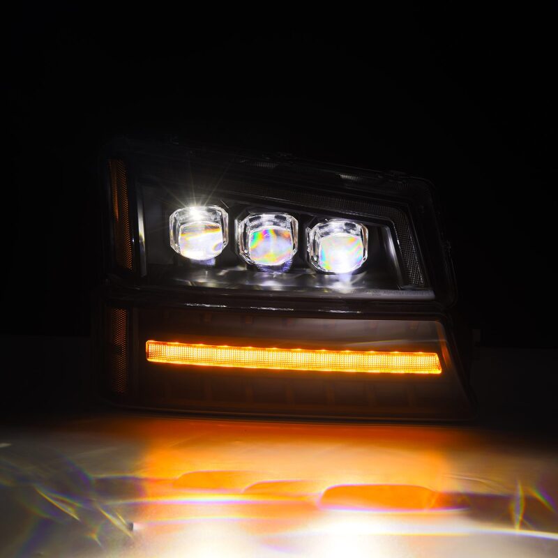 AlphaRex 03 - 06 Chevy Silverado 1500/2500HD/3500HD/Avalanche Black NOVA LED Proj Headlights - My Store
