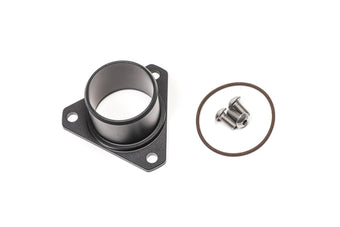 compare product Radium Engineering FCST-X 3-Bolt Remote Mount Fill Neck - Straight - w/ 1.5in Barb