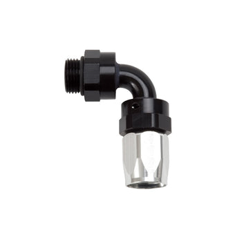 compare product Russell Performance Hose End #8 Hose to #8 Radius Inlet Port 90 Deg Blk/Clr