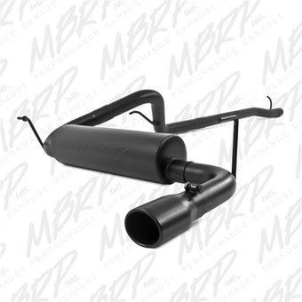 compare product MBRP 12 Jeep Wrangler/ Rubicon 3.6L Cat Back Single Rear Exit Black Exhaust