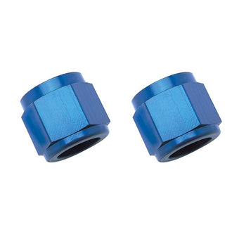 compare product Russell Performance -6 AN Tube Nuts 3/8in dia. (Blue) (2 pcs.)