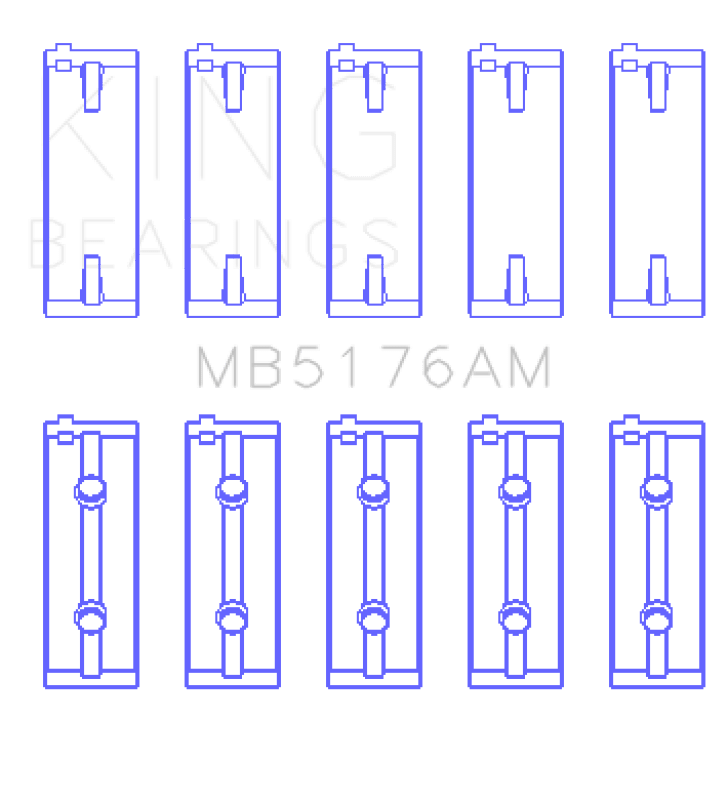 King Engine Bearings Mitsubishi 4G93 SOHC (Size STD) Main Bearing Set - My Store