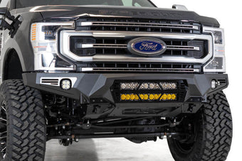 compare product Addictive Desert Designs 17-20 Ford Super Duty Bomber Front Bumper w/ Mounts For 20in Light Bars