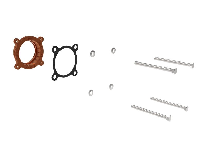 aFe Silver Bullet Throttle Body Spacers TBS 22 - 23 Toyota GR86 H4 - 2.4L - Orange - My Store