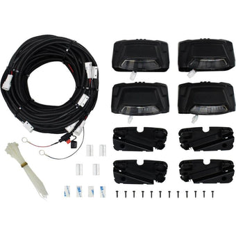 compare product Westin R5 LED Light Kit - 4 End Caps Integrated LED Lights w/ Wiring Harness - Black