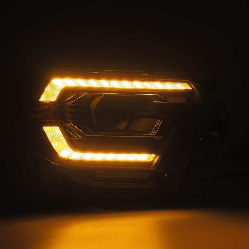 AlphaRex 12 - 15 Toyota Tacoma LUXX LED Projector Headlights Plank Style Alpha Black w/DRL - My Store