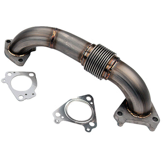 compare product Wehrli 01-04 Chevrolet 6.6L Duramax LB7 2in Stainless Passenger Side Up Pipe w/Gaskets (Twin Turbo)