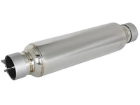 aFe MACH Force - Xp 304 Stainless Steel Resonator 2.5in Inlet/Outlet x 4in Dia x 15in Body x 19in L - My Store