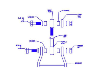 compare product Progress Tech 01-05 Honda Civic Rear Sway Bar Adapter Kit
