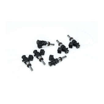 compare product DeatschWerks Bosch EV14 Universal 40mm Compact Matched Set of 6 Injectors 500cc (Extended Nozzle)