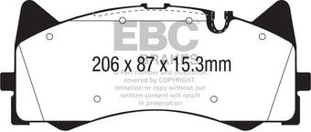 compare product EBC 2015+ Mercedes-Benz C63 Amg (W205) 4.0L Twin Turbo Bluestuff Front Brake Pads
