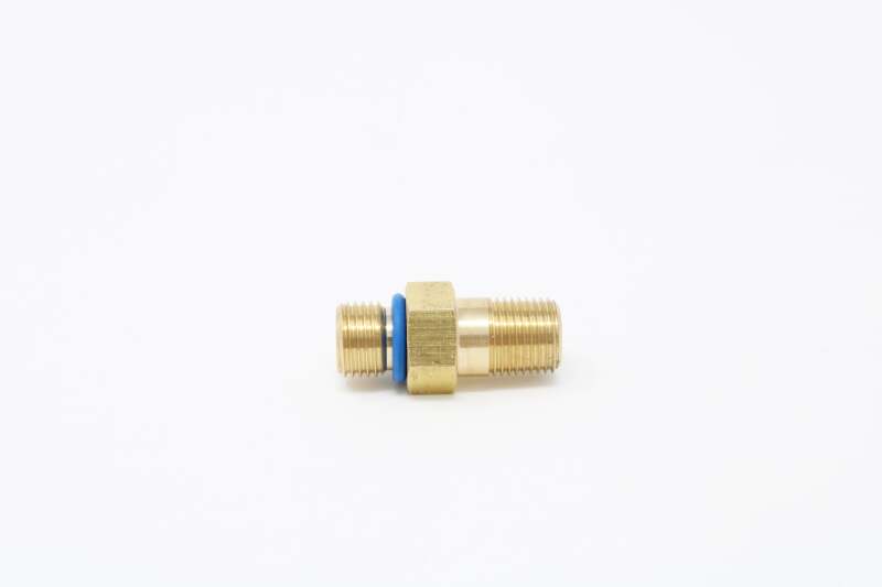 Aeromotive 14 - 25 Chevy V8 Fuel Rail Pressure Sensor Adapter M10x1.0 Male to 1/8 - MNPT Male - Brass - My Store