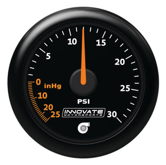 compare product Innovate MTX Analog 30 PSI Vacuum/Boost Gauge Kit - Black Faceplate