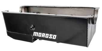 compare product Moroso Ford 429-460 (w/Box Sump) Drag Race Wet Sump 9qt 7-7/8in Steel Oil Pan