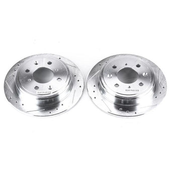 compare product Power Stop 90-01 Acura Integra Rear Evolution Drilled & Slotted Rotors - Pair