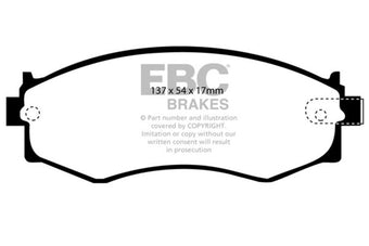 compare product EBC 89-98 Nissan 240SX Yellowstuff Front Brake Pads