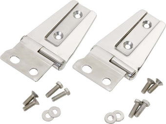 compare product Kentrol 07-18 Jeep Wrangler JK Hood Hinge Pair - Polished Silver