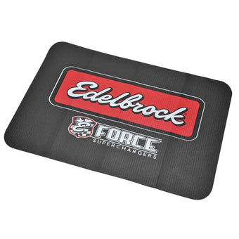 compare product Edelbrock Racing Fender Cover - PVC Foam Mat - 2 Color Printed Edelbrock Racing Logo