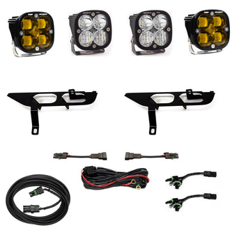 compare product Baja Designs 2021+ Ford F150 Fog Pocket Kit SAE Amber Squadron Sport DC