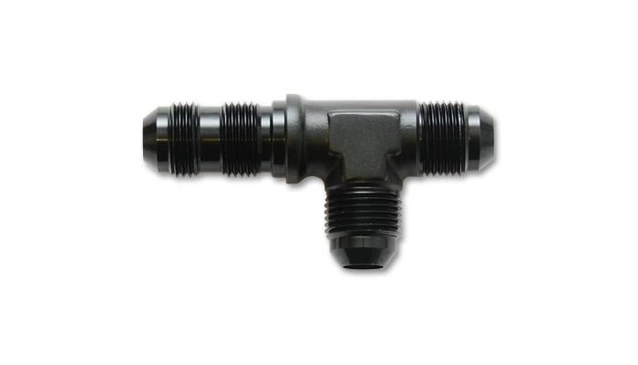 Vibrant - 6AN Bulkhead Adapter Tee on Run Fittings - Anodized Black Only - My Store